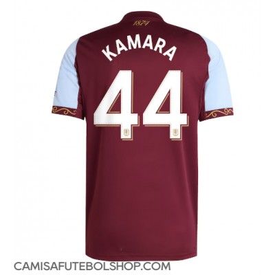 Camisa de time de futebol Aston Villa Boubacar Kamara #44 Replicas 1º Equipamento 2025-26 Manga Curta Camisa de time de futebol Aston Villa Boubacar Kamara #44 Replicas 1º Equipamento 2025-26 Manga Curta